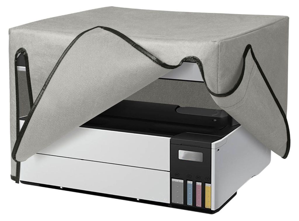 kwmobile Cover kompatibel mit Epson EcoTank ET-5150 - Tasche Hülle Drucker - Staubschutzhülle Schutzhaube Schutzhülle - Hellgrau