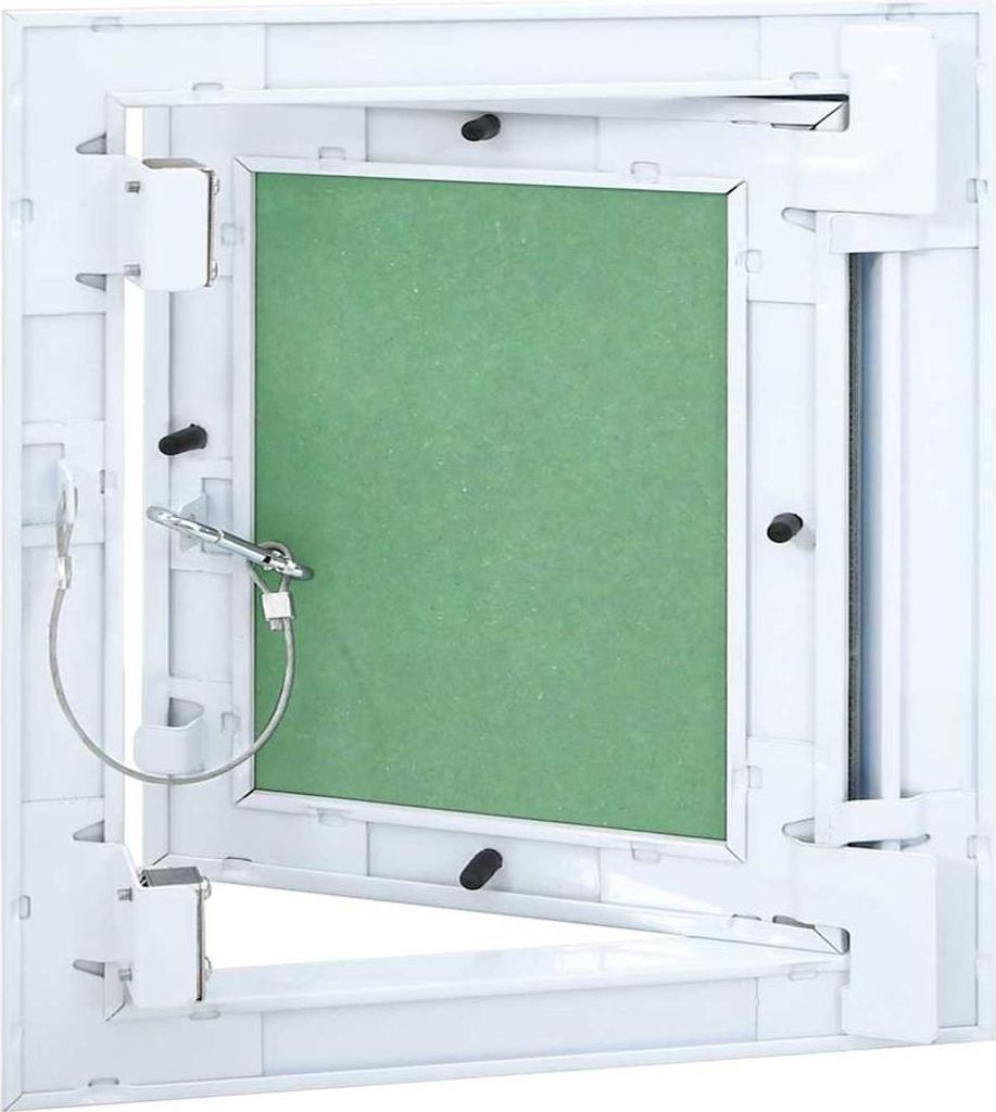 vidaXL Zugangsklappe Grün und Silber 30 x 30 cm