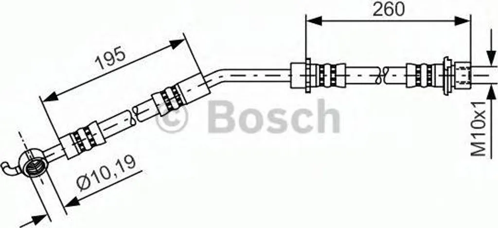 Flexible de frein BOSCH 1 987 481 408 avant droit Toyota Yaris P9