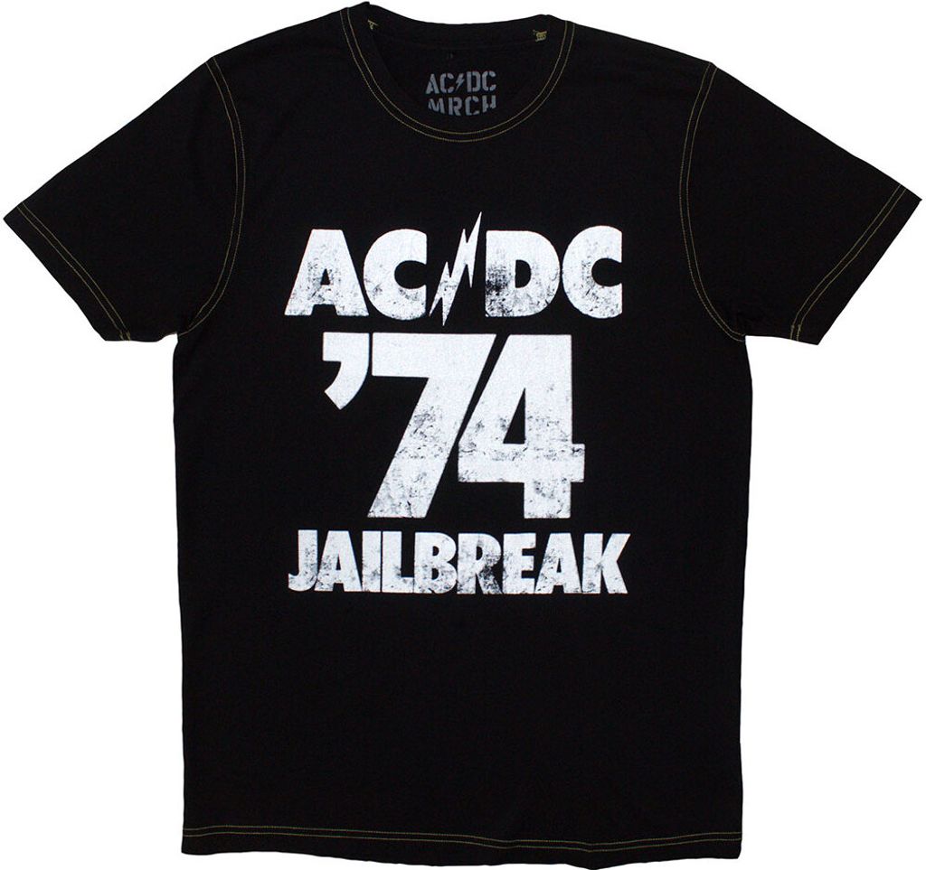 AC/DC - "74 Jailbreak" T-Shirt für Herren/Damen Uni RO12094 (L) (Schwarz)