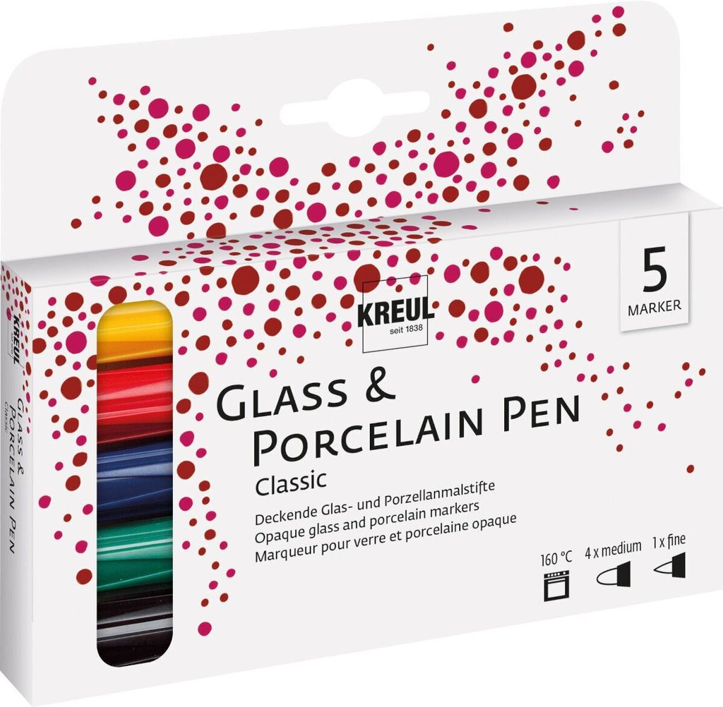 Porcelánový popisovač KREUL "PorcelainPEN brilliant", sada Obrázek produktu 