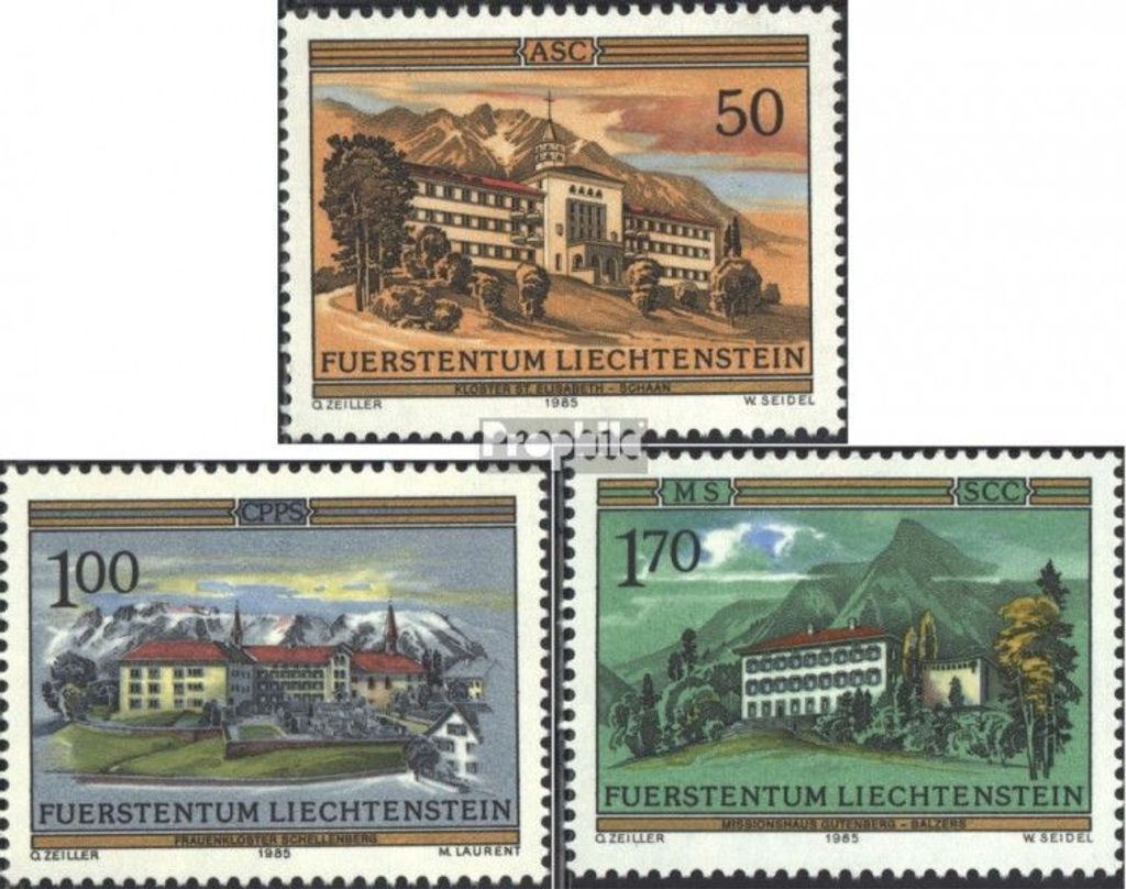 Briefmarken Liechtenstein 1985 Mi 868-870 (kompl.Ausg.) gestempelt Orden und Kloster