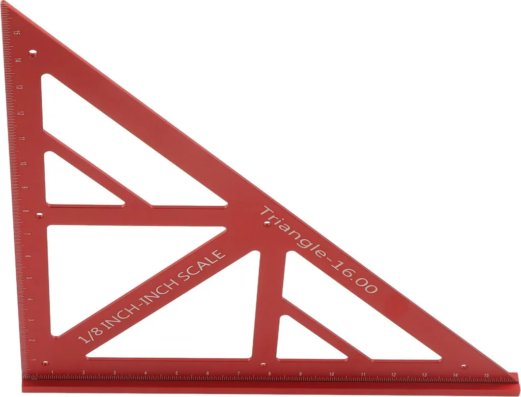 Règle triangulaire robuste en alu avec rapporteur d'angle pour le bois - 6