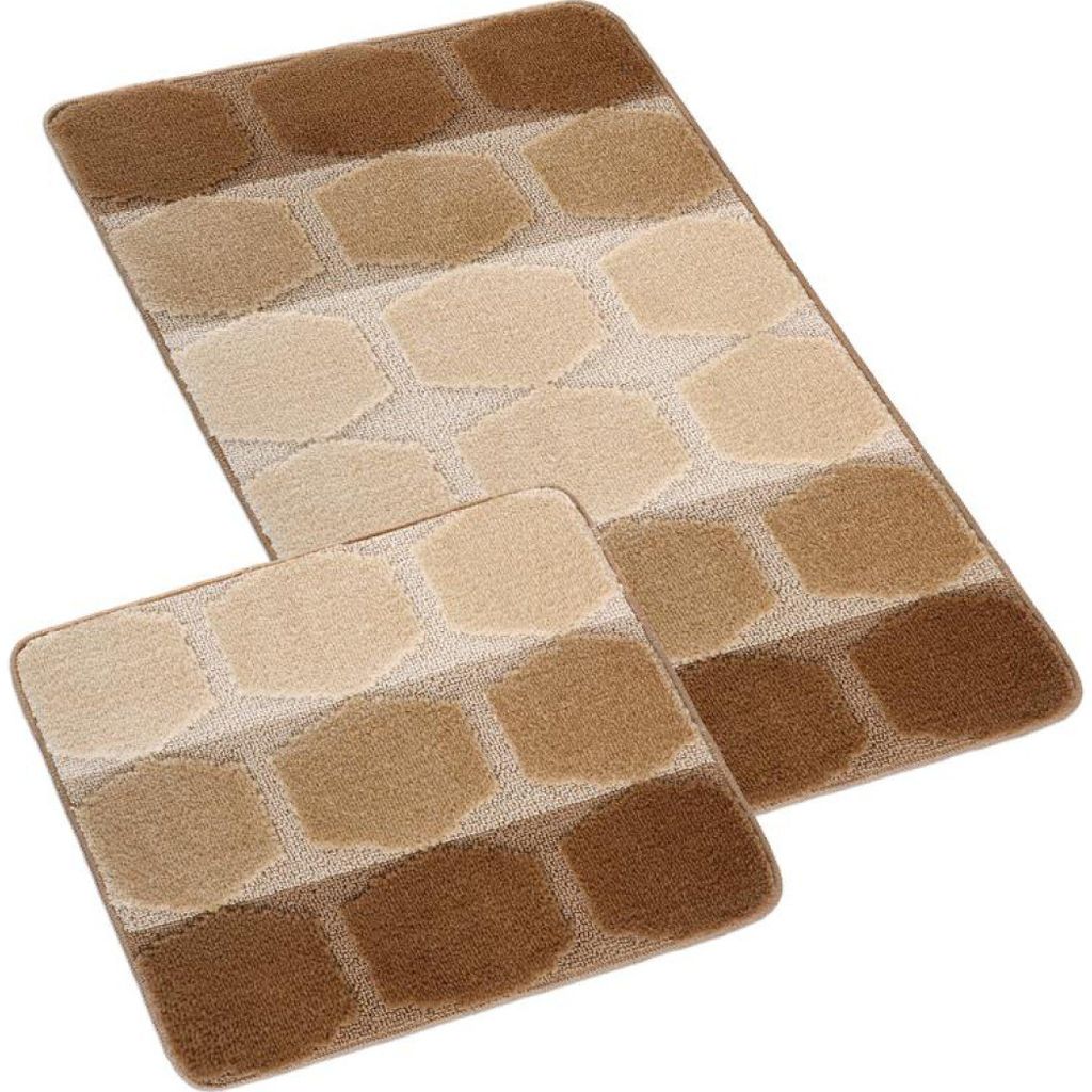 SET OF BANY 60x100 + 60x50 cm - ohne Ausschnitt - Set 60x100, 60x50 cm - Beige, Pink