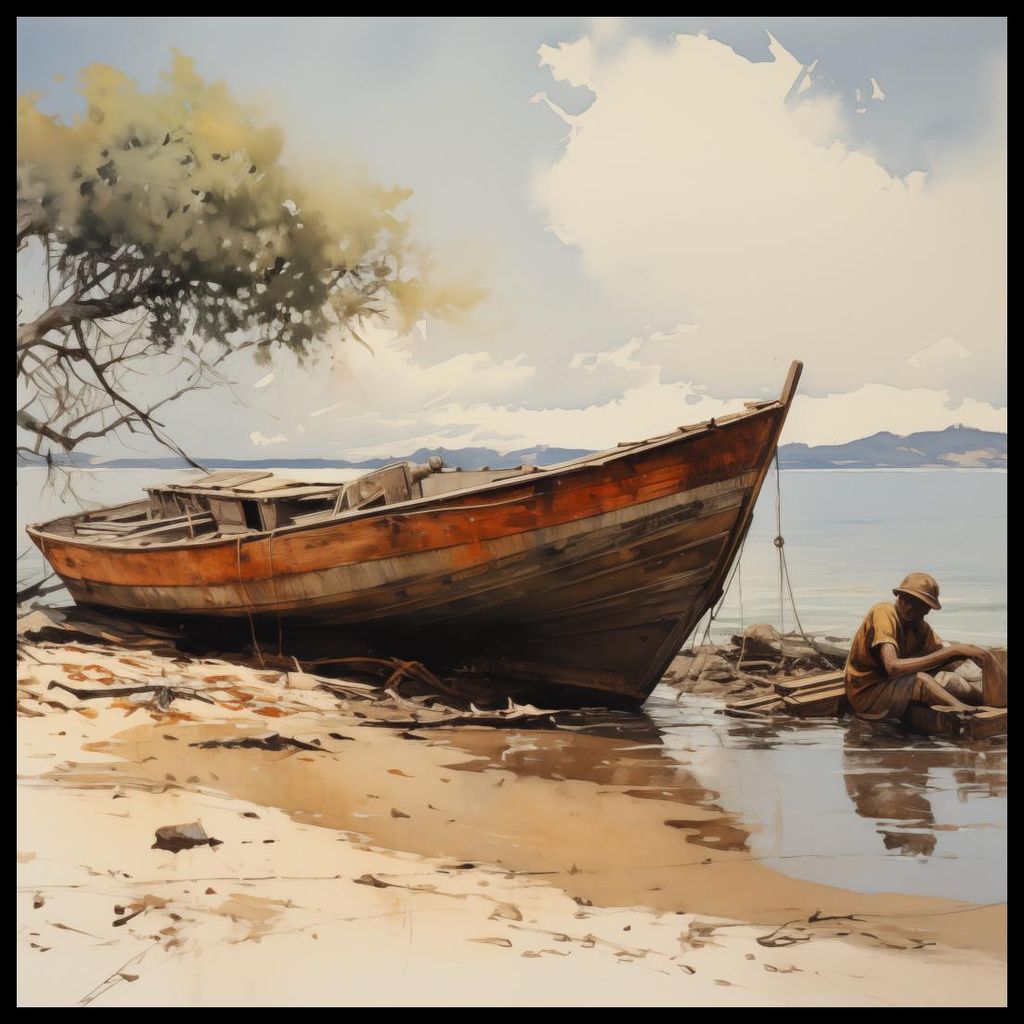 Plakat 90x90cm Küstenruhe