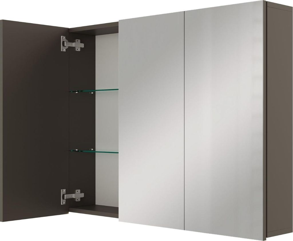 Planetmöbel ARIA Spiegelschrank für das Bad 90 cm Anthrazit, ohne Leuchte und Steckdose