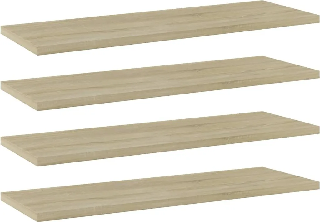 Étagère murale en lot de 4 planches chêne sonoma 60 cm pour rangement