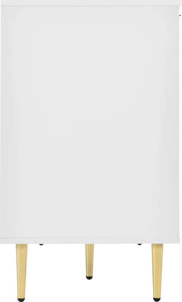 Buffet blanc 127cm : Rangez tout avec style grâce à ses 6 compartiments