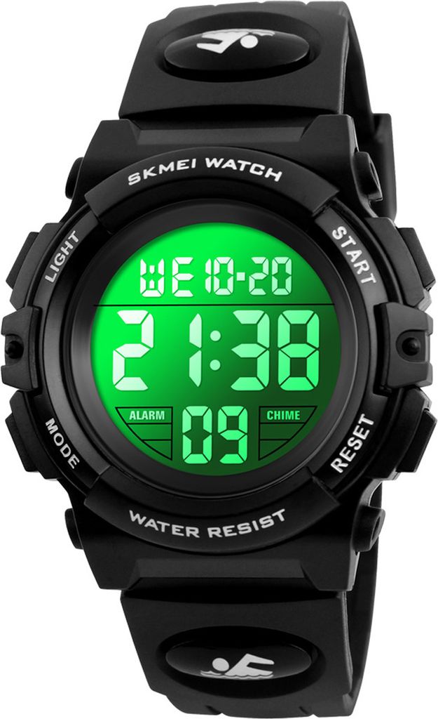 Alienwork Seven-color LED Digital Kinderuhr Jungen Mädchen Produktbild 