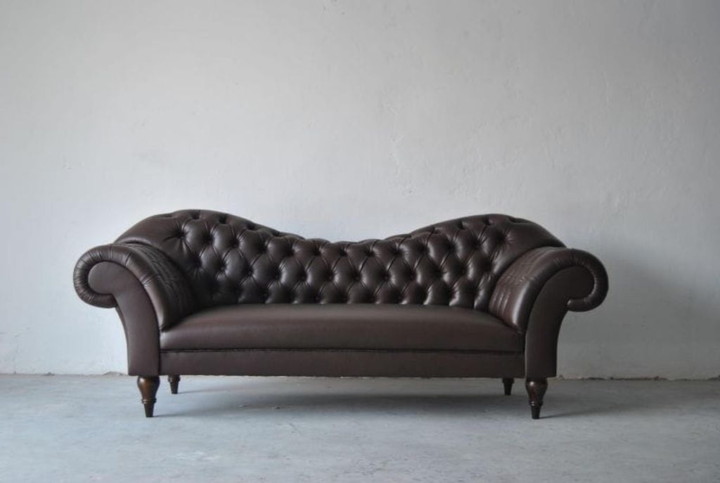 Dreisitzer Design Couch Schwarz Polster Sitz Textil Sofa 3 Sitzer Chesterfield