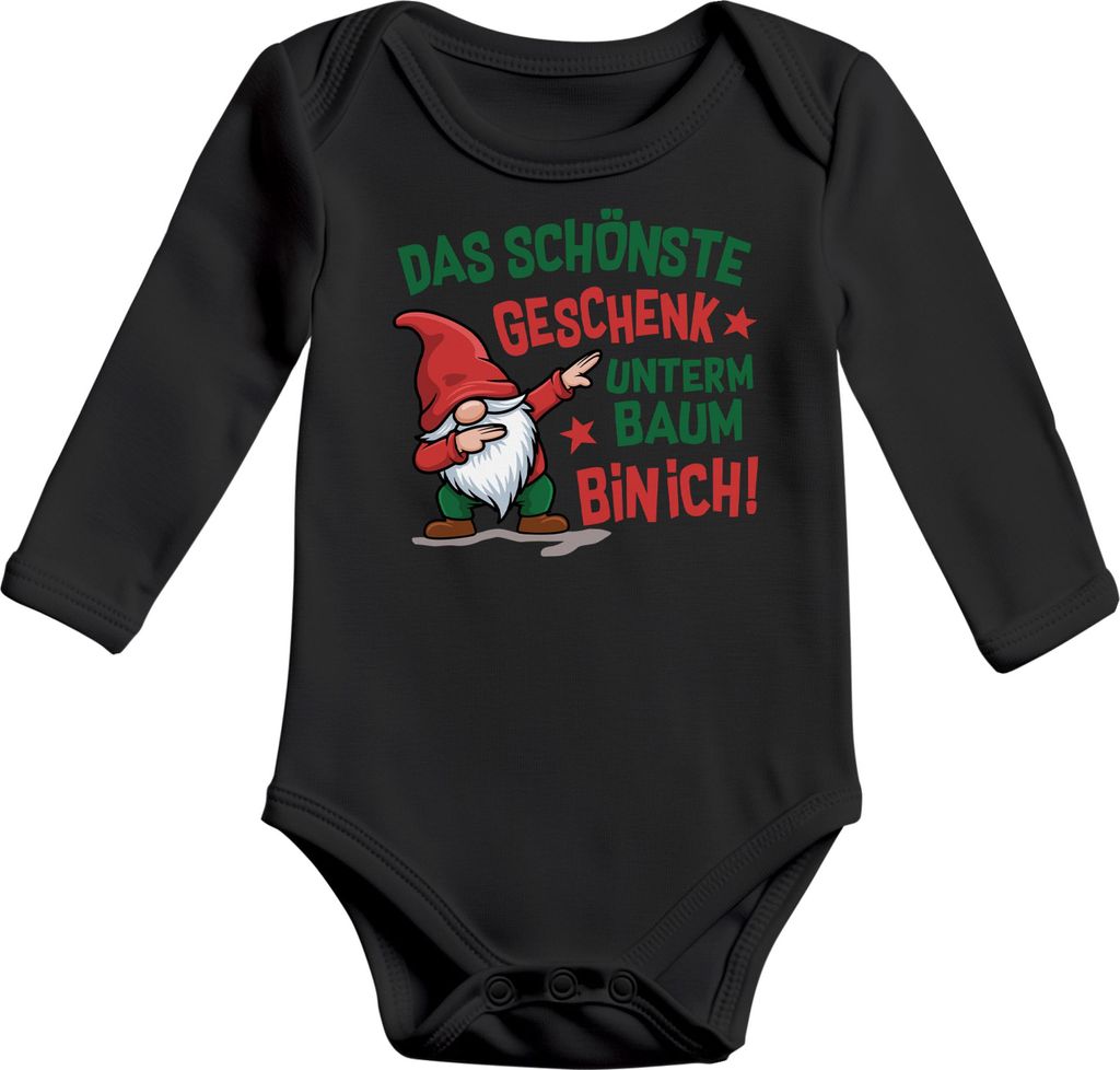 Baby Body langarm Weihnachten Spruch Das schönste Geschenk Weihnachtsoutfit Neugeborene Einjährige Jungen Mädchen Baumwolle MoonWorks