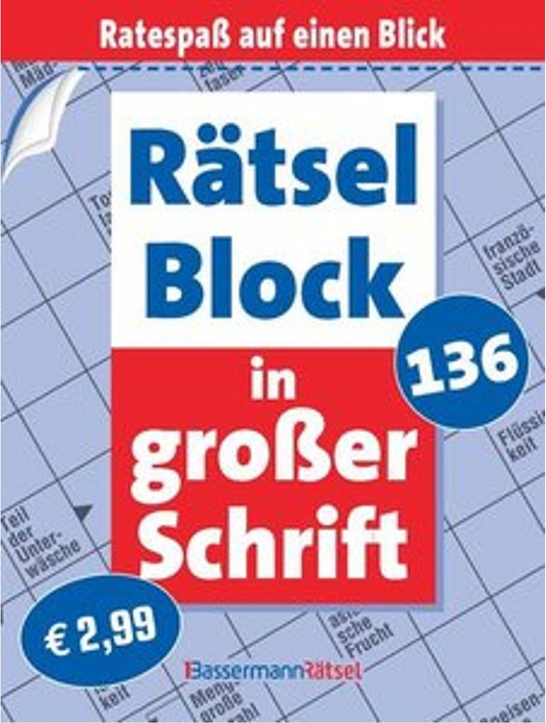 Rätselblock in großer Schrift 136 (5 Exemplare à 2,99 EUR)