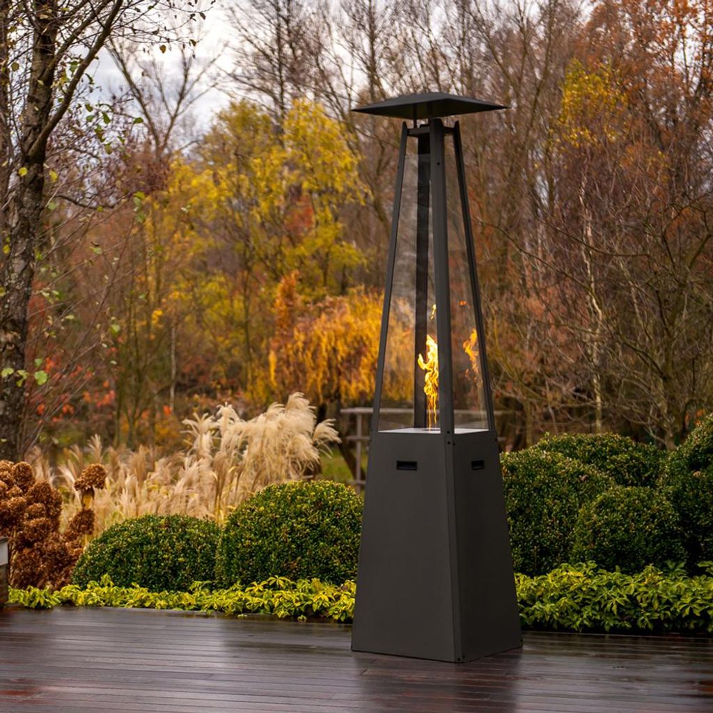 Ogrzewacz ogrodowy Umbrella stalowy czarny 12 kW Zestaw Zdjęcie produktu 