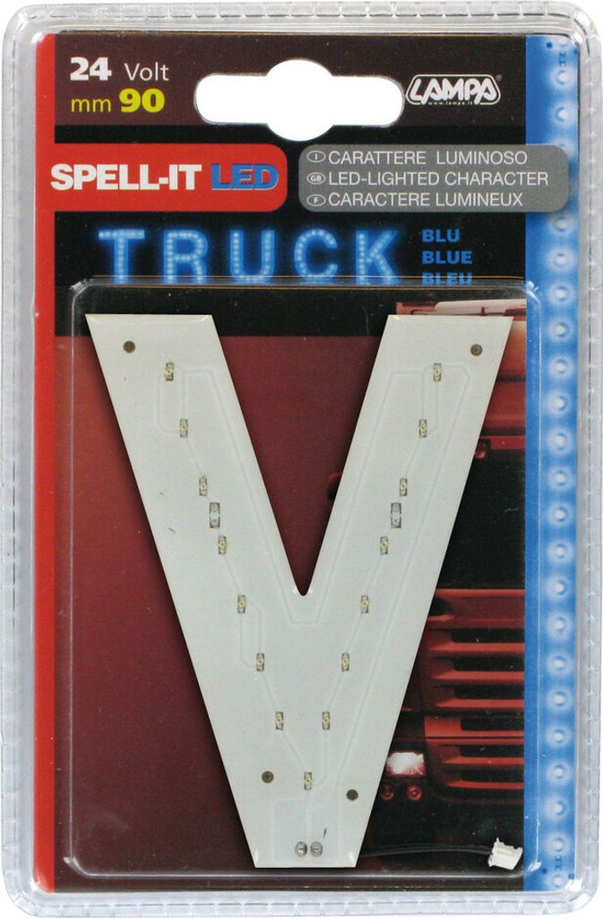 Klebebuchstabe Lampa LED Lampa Led, 90 mm, 24V - Blau - V
