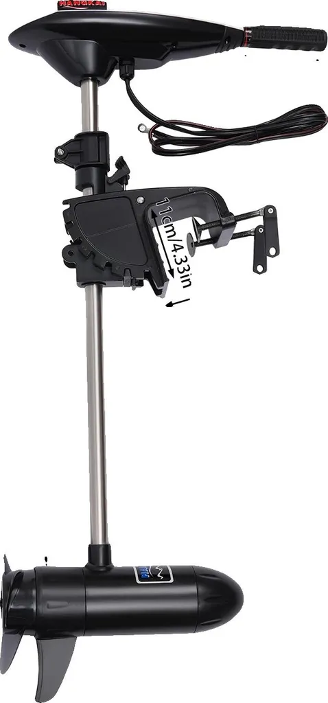 Moteur Électrique Mariner 12V Noir pour Navigation Silencieuse Lac