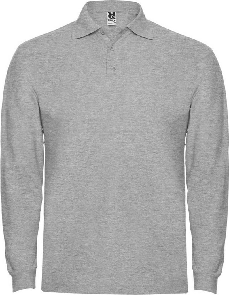 Roly - "Estrella" Poloshirt für Herren Langärmlig PF4296 (3XL) (Grau meliert)