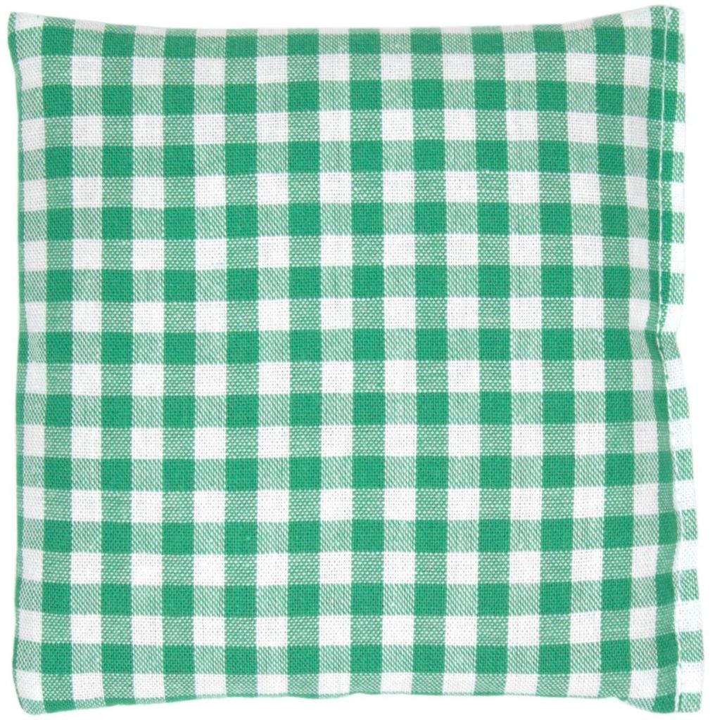 Bio-Dinkelkissen 12x12cm grün-weiß - Wärmekissen & Kältekissen - Bio-Dinkel Körner-Kissen