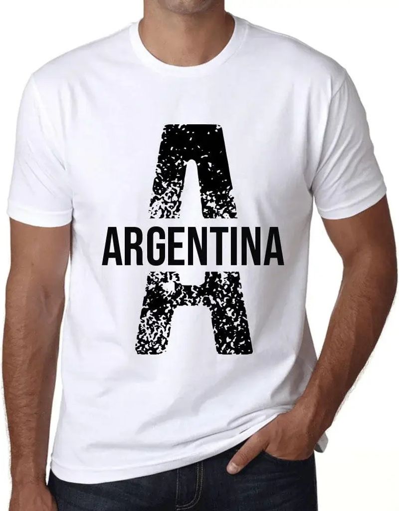 Herren Grafik T-Shirt Argentinien – Argentina – Öko-Verantwortlich Vintage Jahrgang Kurzarm Lustige Druck Geburtstag Geschenk Mann