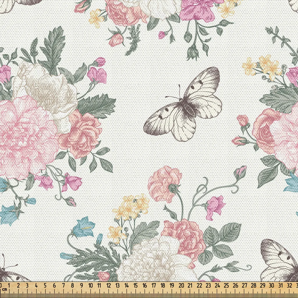 Tissu au Mètre de Qualité Supérieure Style Victorien Romantique 5m