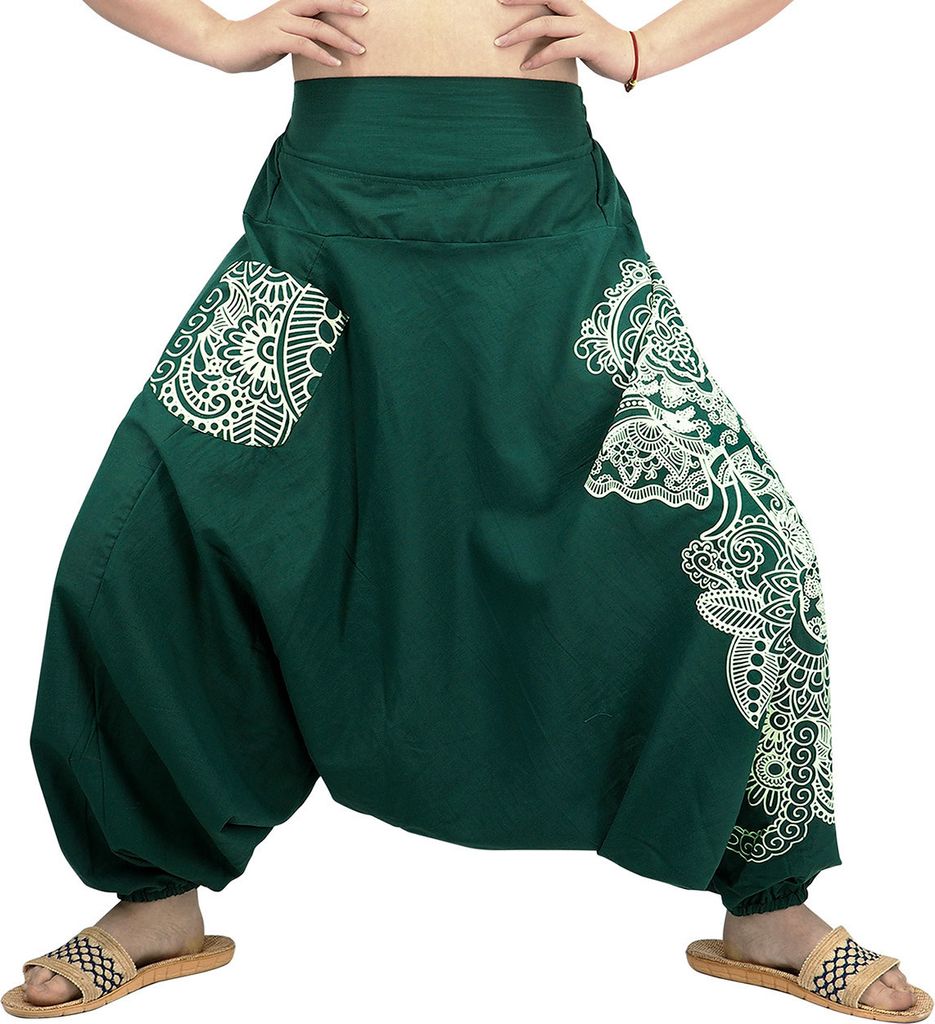 Weite Aladinhose | Haremshose mit Tasche | Pluderhose mit Produktbild 
