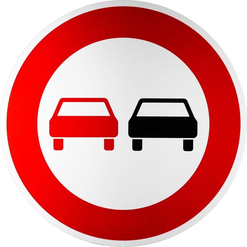 ORIGINAL Verkehrszeichen 276 * Überholverbot für Kraftfahrzeuge aller Art * 600 mmØ nach StVO und RAL-Gütebedingungen Verkehrsschild Schild Str...