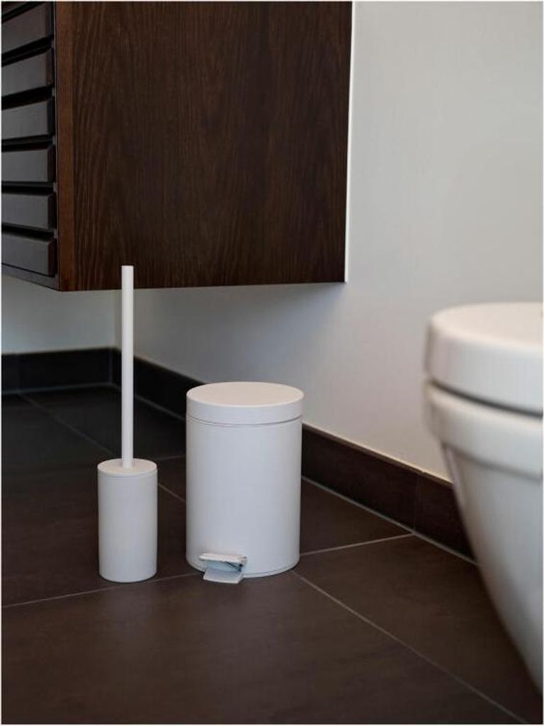 Zone Denmark Toilettenbürste Solo Soft Grey, Porzellan, 18/8 Stahl, Grau, 44 cm, 34777