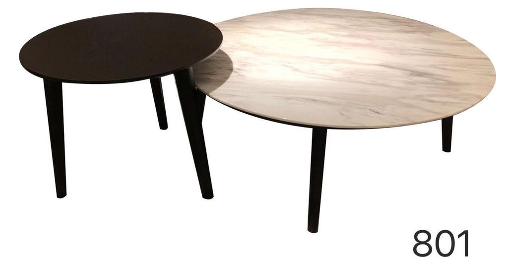 Abstrakter Rundtisch Runde Design Luxus Wohnzimmer Couchtische Tische Marmor Neu