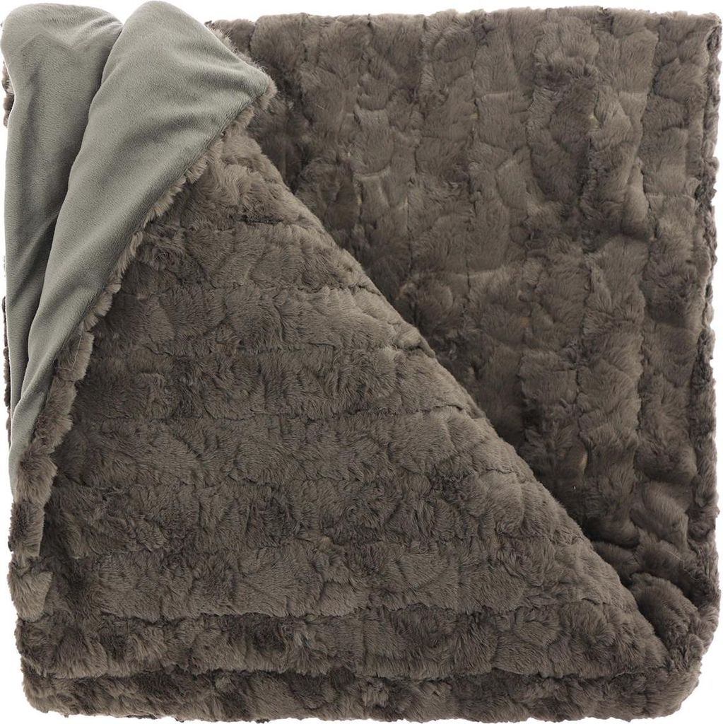 Unique Living – Plaid Veerle 150 x 200 cm – Taupe