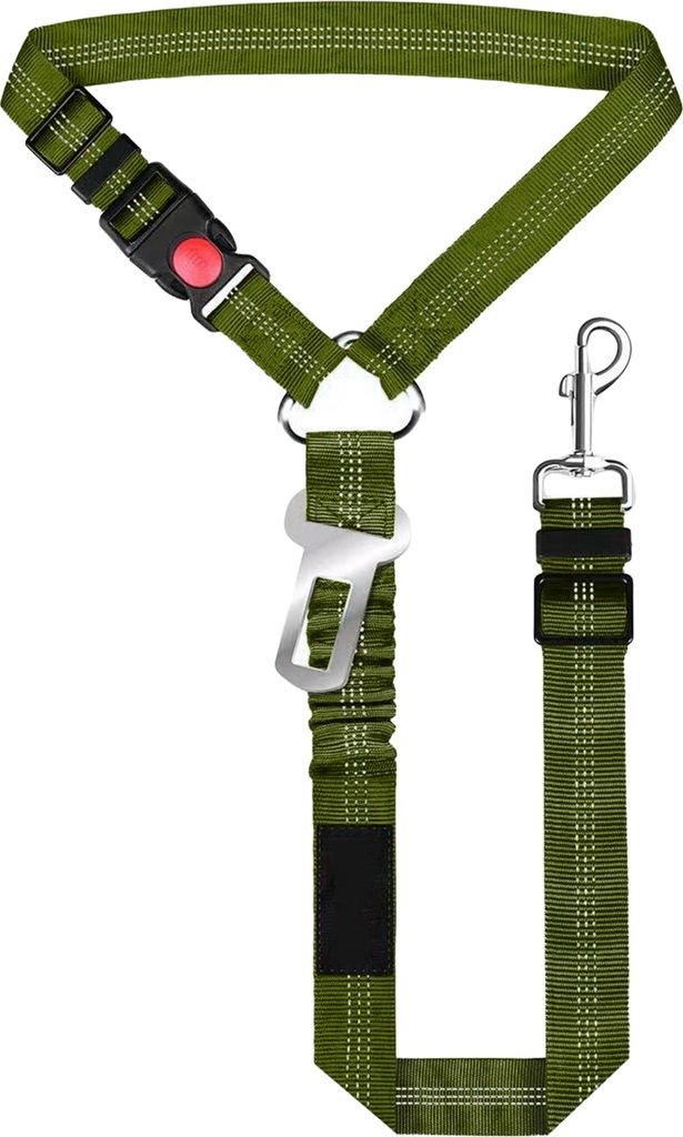 Abnehmbarer Sicherheitsgurt für Hunde, Hunde-Autositz-Leine, verstellbarer reflektierender Sicherheitsgurt für Hunde, Haltegurt für die Kopfstü...