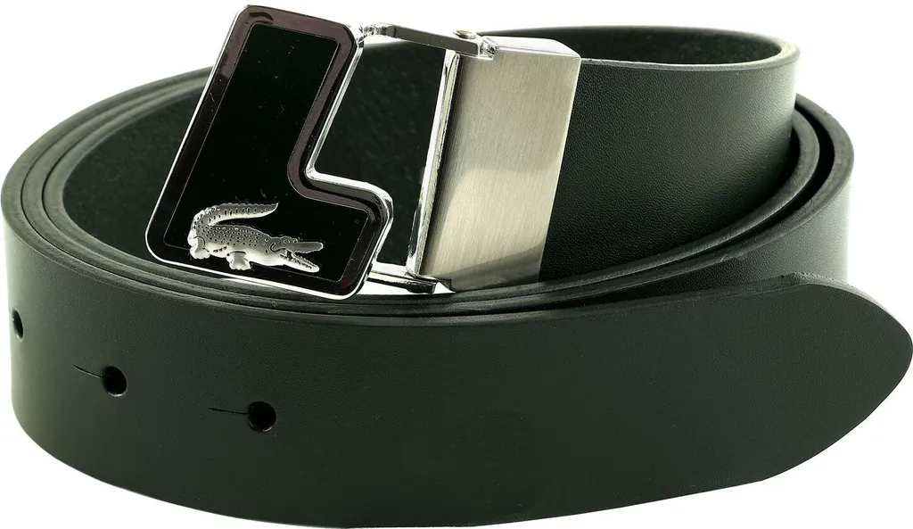 LACOSTE Pelle cintura Plain Leather Belt W130 Sinople verde scuro