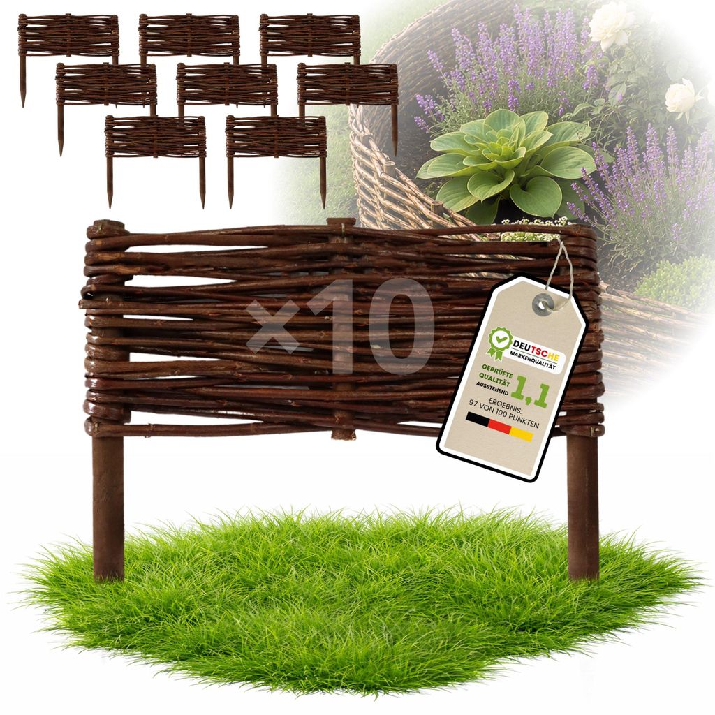 Floranica 10 kusů Vrbový plot 10 cm x 30 cm – Zahradní plot Obrázek produktu 