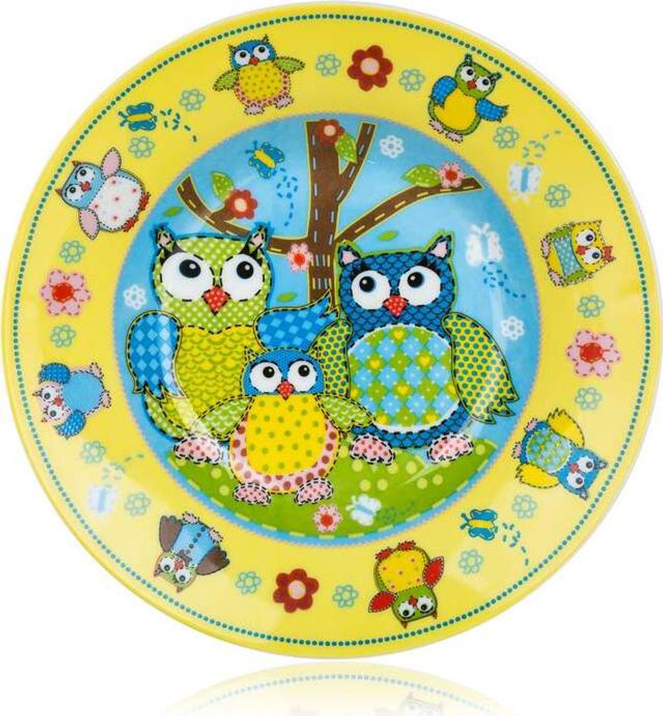 tiefer Teller 20cm Eule aus Keramik Produktbild 