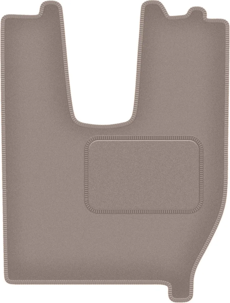 Tappetino conducente in velluto beige compatibile con Iveco S-WAY (2019-, autocarro-) – con fissaggi – su misura