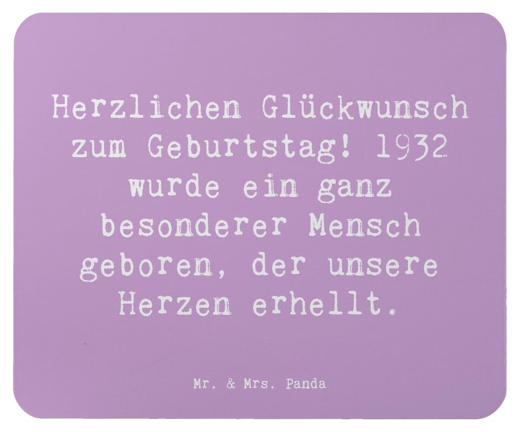 Mr. & Mrs. Panda Mousepad Spruch 1932 Geburtstag - Lavendeltraum - Geschenk, Jubiläum, Mouse Pad, Glückwunsch, pc mauspad, Geburtstagsgeschenk, e...