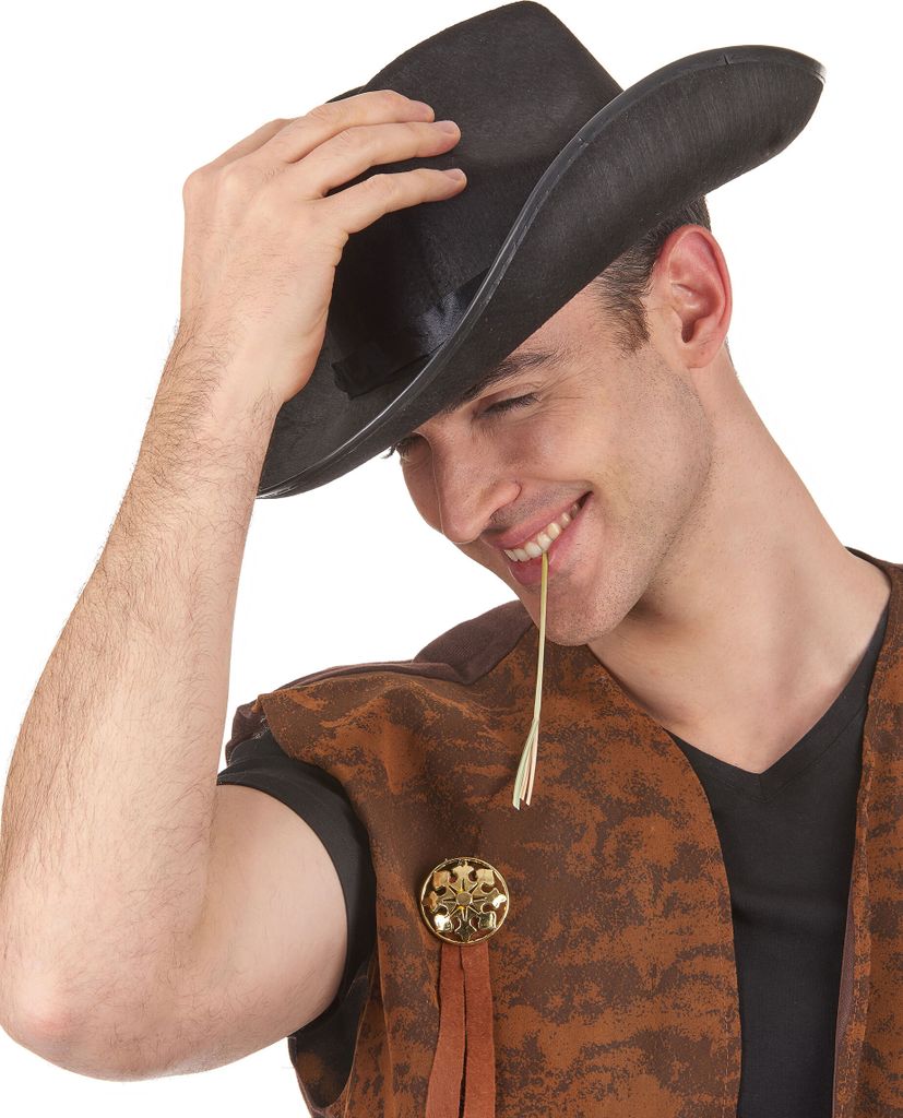 Klassischer Cowboy-Hut schwarz Produktbild 2