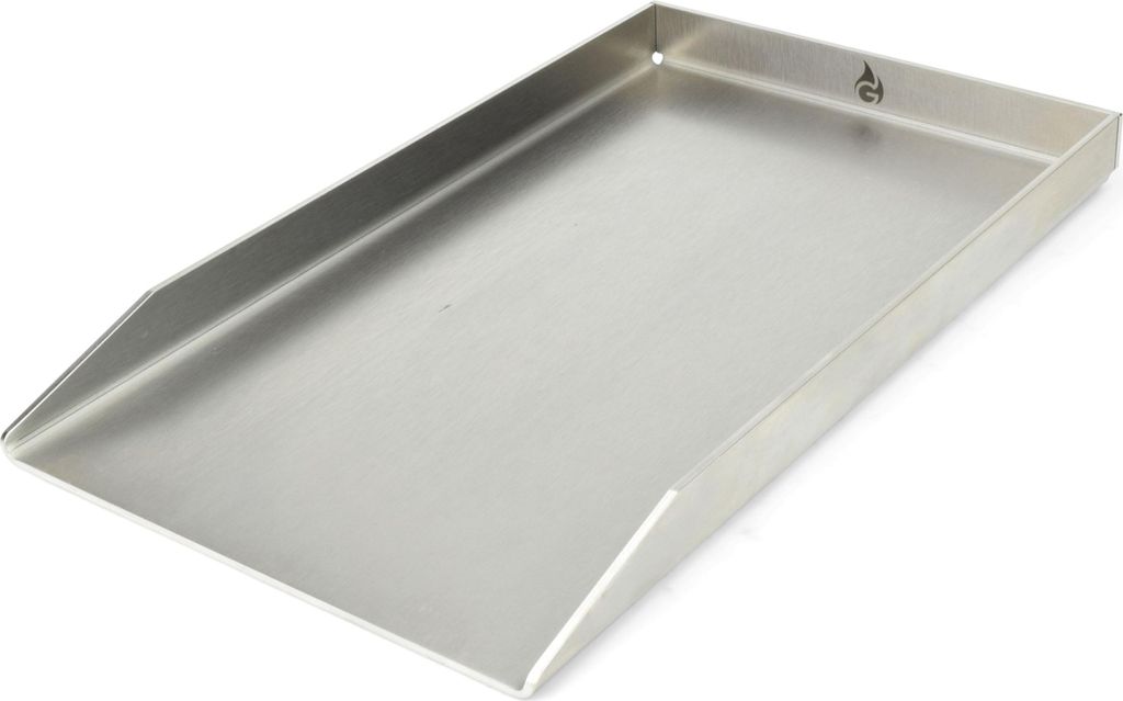 Edelstahl Grillplatte | Plancha 44,3x26cm - passend für Weber Spirit | 4mm Massiv