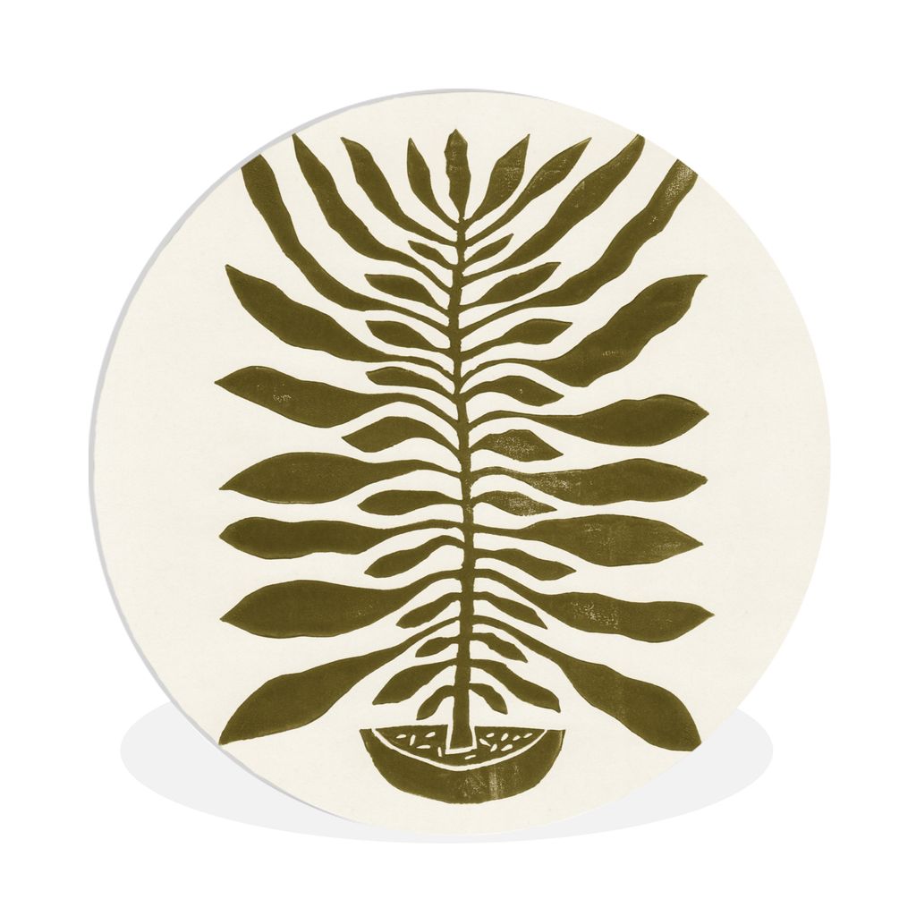 MuchoWow Rundes Wandbild - Runde Bilder Pflanzen - Vase - Blumen - Pastell Ø 30 cm Kreis Wanddekoration Kunststoff - Wandkreis - Wandschmuck - S...