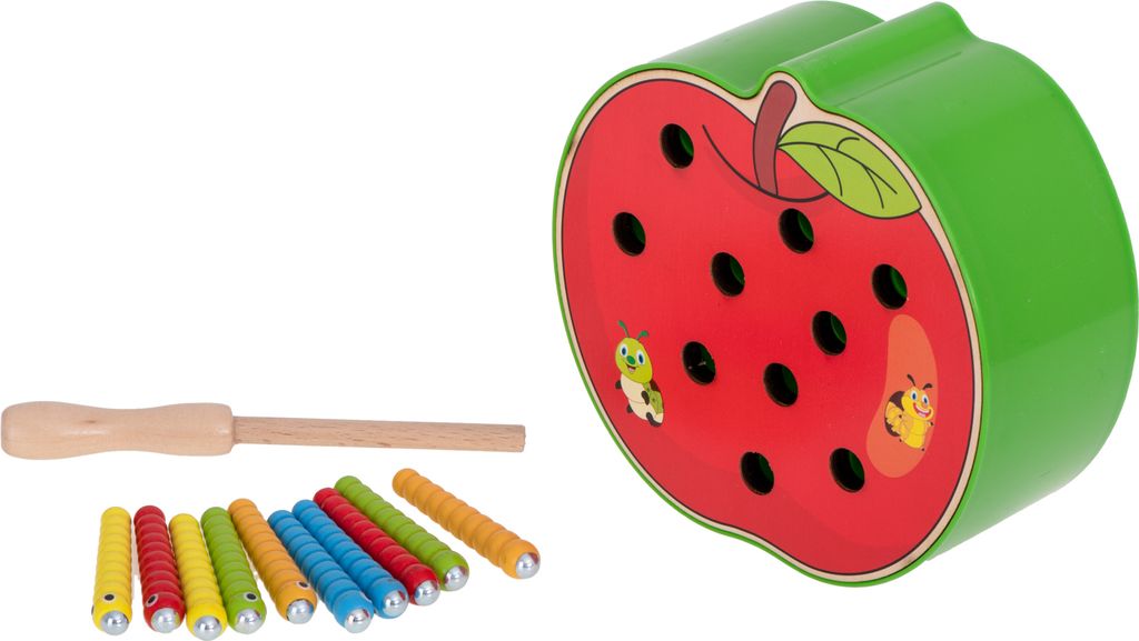 Creative Corner Magnetická dřevěná housenka jablko Obrázek produktu 