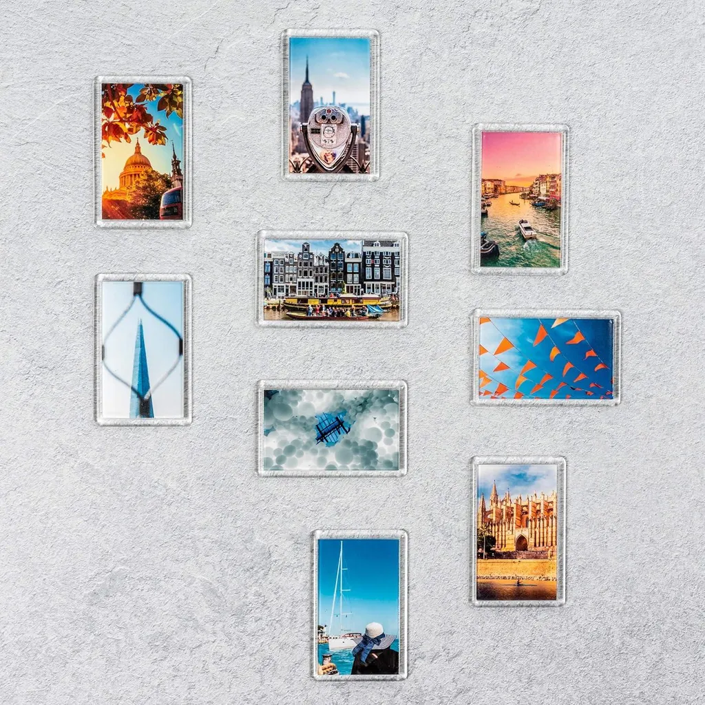 50 Photos Magnétiques Personnalisables 7x4.5cm - Lot de Magnets Frigo - 4