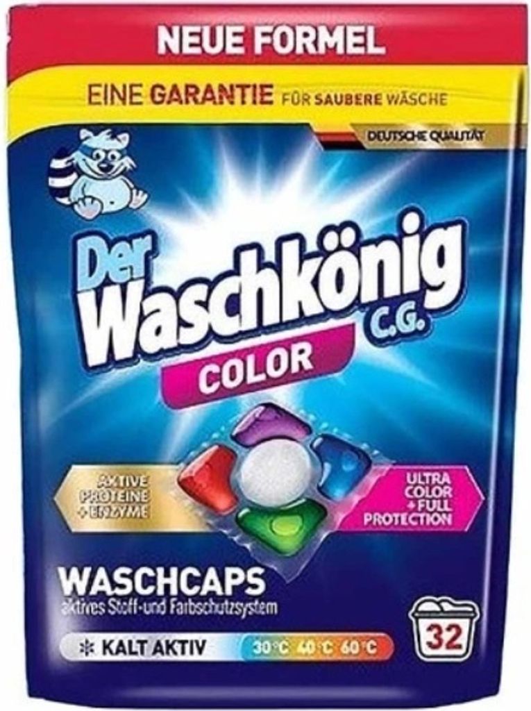 Der Waschkönig Color Gel-Puder Kapseln 32 Stück x 19g