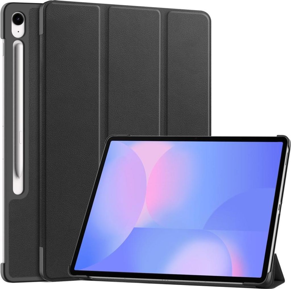 Samsung Galaxy Tab S10 FE Plus Hülle - Coverup Tri-Fold Ständer Klapphülle mit Schlaf/Wach-Funktion - Schwarz