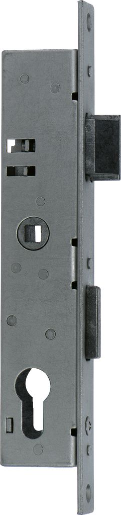 Alberts Einsteckschloss | für Wellengitter-Tore | verzinkt | Dornmaß 25 mm | Gesamthöhe 243 mm