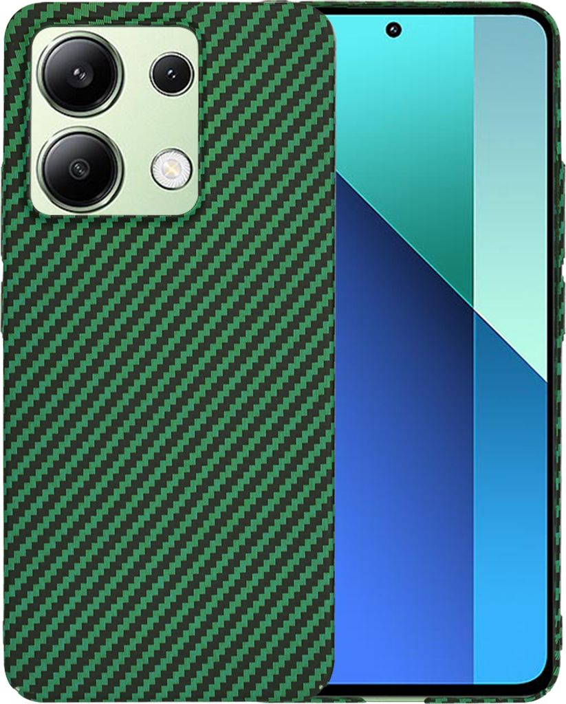 Techsuit Carbonite FiberShell Back Cover Hülle für Xiaomi Redmi Note 13 4G - Grün