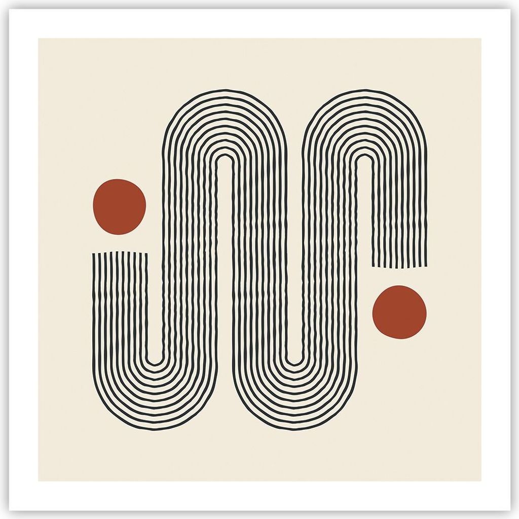 Poster - Poster ohne Rahmen - Minimalistisch Modern Abstraktion - 60x60 cm - Wand Bild - Wanddeko - Wandbilder - Kunstposter - Wandposter - Bilder ...