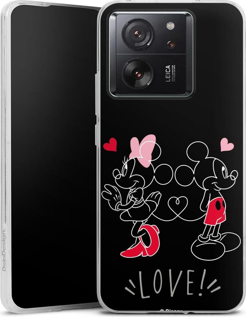DeinDesign Handyhülle für Xiaomi 13T Pro Silikon Hülle Case Smartphone Schutzhülle Disney Liebe Mickey & Minnie Mouse