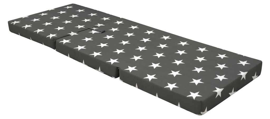 Faltmatratze - Grau - Mischgewebe - 70 x 190 cm - mit Produktbild 