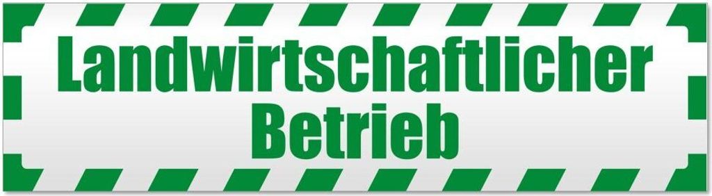 Kiwistar - Autoaufkleber - Grün - 20 x 5,3 cm - Landwirtschaftlicher Betrieb gestreift - Hinweis Aufkleber Sticker für Auto, Kfz, Fahrrad, PKW, LKW