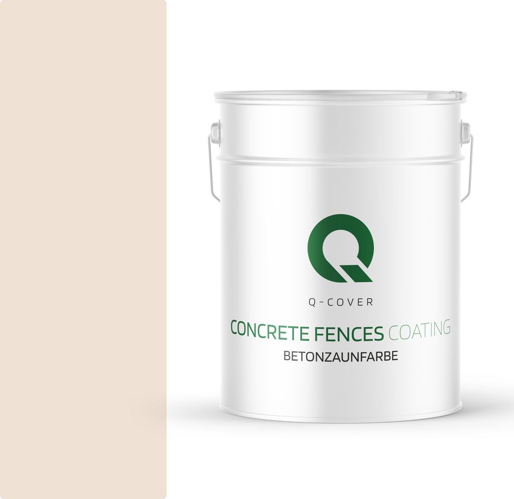 BETONZAUNFARBE 10 L Hellbeige SILIKON FARBE AUßEN BETONFARBE | WASSERABWEISEND | ACRYLAT DISPERSION BETONELEMENTE LOTUSEFFEKT ABPERLEFFEKT