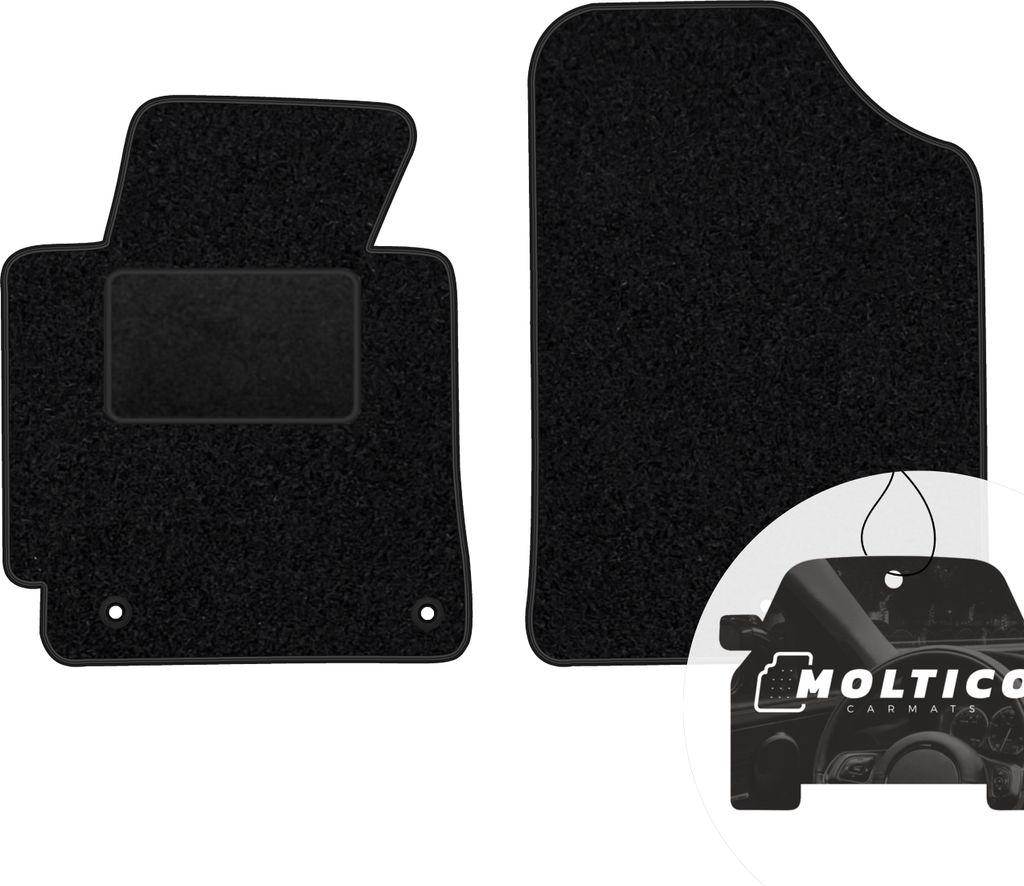 moto-MOLTICO Vorne Fußmatten Auto Velours Autoteppiche Schwarz Automatten Set 2-teilig passend für Hyundai Elantra III 2011-2016