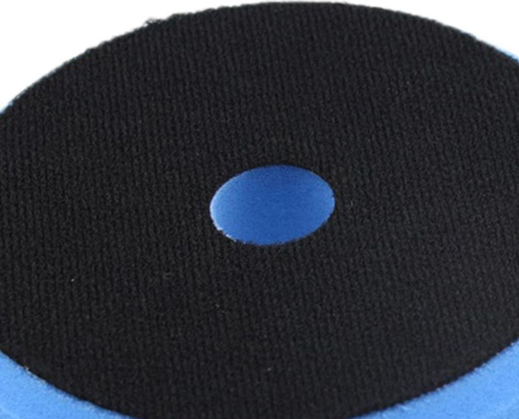 Auto-Polierpad, Poliermaschine, Wachsen, Polieren, Reinigen, Bohrer-Adapter, Dreieck-Schwammscheibe, 15,2 cm, Blau